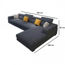 L shape sofa - Grey 320x200cm