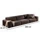 Kinzy Furniture Sofa 200x80 cm - Brown