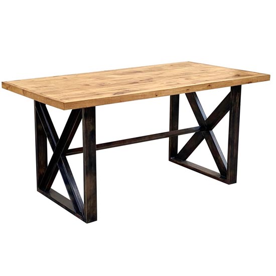 Dining Table 180×75×80 cm - Black & Beige