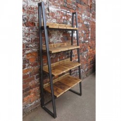 Metal And Wood Bookcase