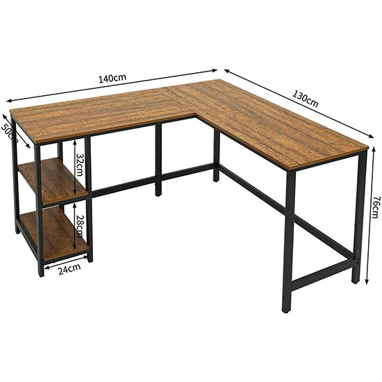 L Shaped PC Table
