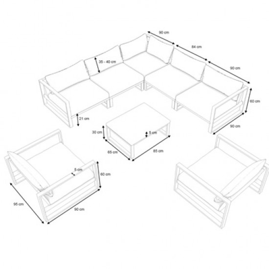 Niesky L Outdoor/Indoor Furniture Set