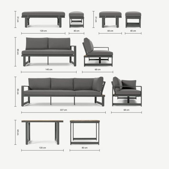 Metal furniture set 5pcs