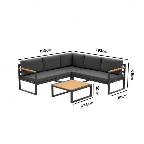 Modern L Shaped Sofa With A Table