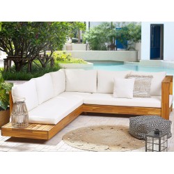 Wooden L Shaped Sofa Set