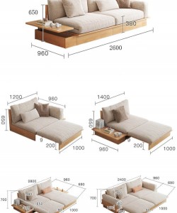 Elegant sofa bed S200 