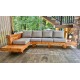 Family SIZE wooden corner sofa 250x250cm