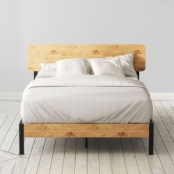 Rimini Metal And Wood Platform Bed Frame