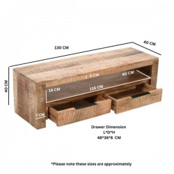 Natural Wood TV Stand T40