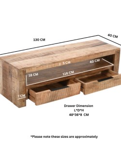 Natural Wood TV Stand T40