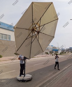 Rotating  360 Degree Cantilever aRaims Umbrella 16SQM