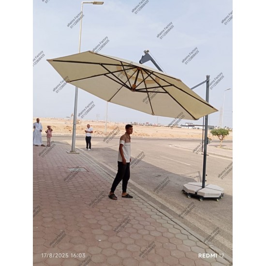 Rotating  360 Degree Cantilever aRaims Umbrella 16SQM
