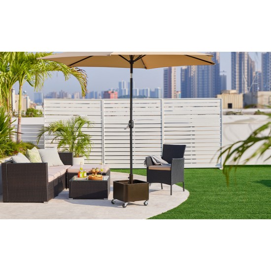 Parasol Stand with Flower Pot