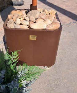 Parasol Stand with Flower Pot