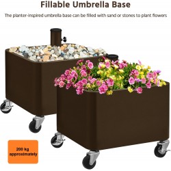 Parasol Stand with Flower Pot