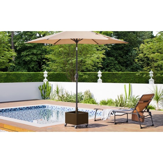 Parasol Stand with Flower Pot