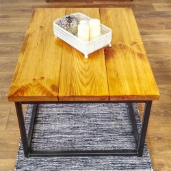 Coffee Table Solid Wood 80x60