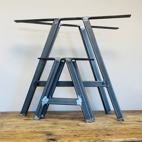 A Shape Rustic Dining Table and 2 Bench A Shape Rustic Dining Table and 2 Bench