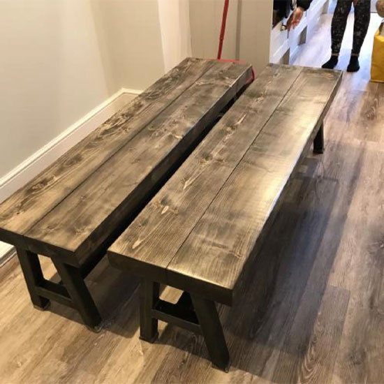 A-Frame Style Dining Table Rustic AND 2 BENCH