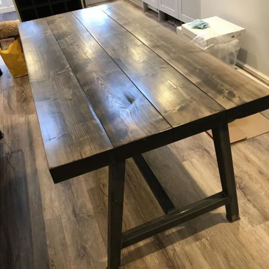 A-Frame Style Dining Table Rustic AND 2 BENCH