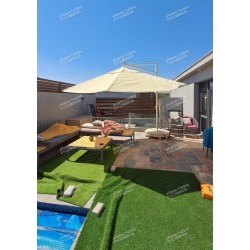 Rotating 360 Degree Jumbo Cantilever Umbrella 16 SQM
