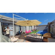 Rotating 360 Degree Jumbo Cantilever Umbrella 16 SQM