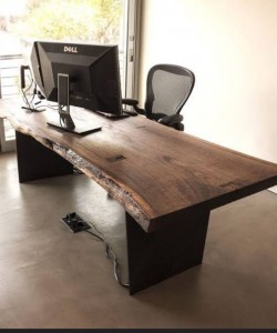 Walnut pc desk W70