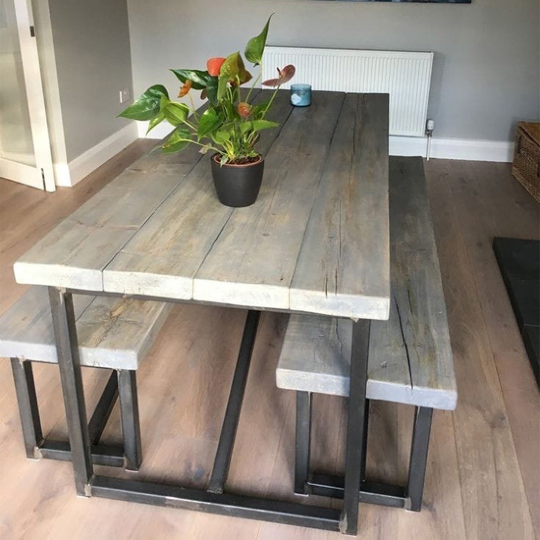 Table And 2 Benches | Araims Furniture