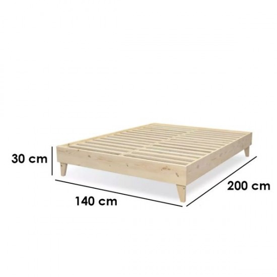 Natural Wooden Bed